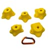 Perspective view of 5 Medium Stumps climbing holds produced and sold by Ep Climbing walls