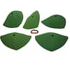 Top View of 5 XL Rifts sloper climbing holds produced and sold by EP Climbing Walls