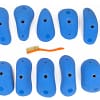 Top View of 10 Large Form Pinches climbing holds created and sold by EP Climbing Walls