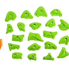Top view of 20 Medium Drifters climbing holds produced and sold by EP Climbing Walls