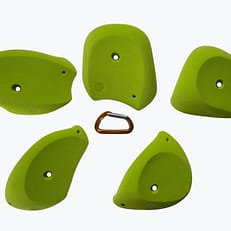 Top view of 5 XL station jugs (set-B) climbing holds sold and produced by EP Climbing walls