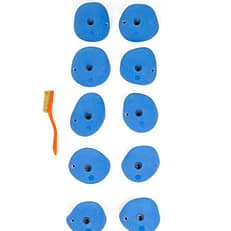 Top View of 10 Medium Predator Jugs (Set-A) hand holds produced and sold by EP Climbing Walls
