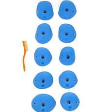Top view of 10 Medium Predator Jugs (Set-B) climbing holds produced and sold by EP Climbing Walls