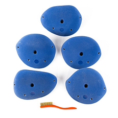 Top view of 5 xl predator jugs (set-B) climbing hand holds produced and sold by EP Climbing Walls