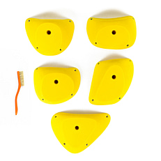 Top view of 5 XL Tumblers 2.0 (B) jugs hand holds produced and sold by EP Climbing Walls