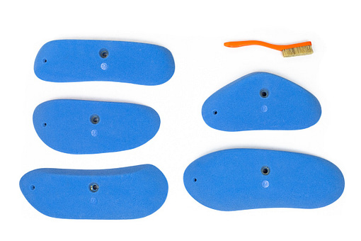 Top View of 5 Large Form Rails edges climbing holds produced and sold by EP Climbing Walls