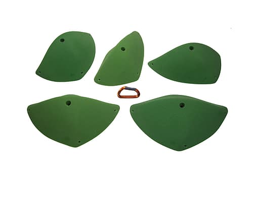 Top View of 5 XL Rifts sloper climbing holds produced and sold by EP Climbing Walls