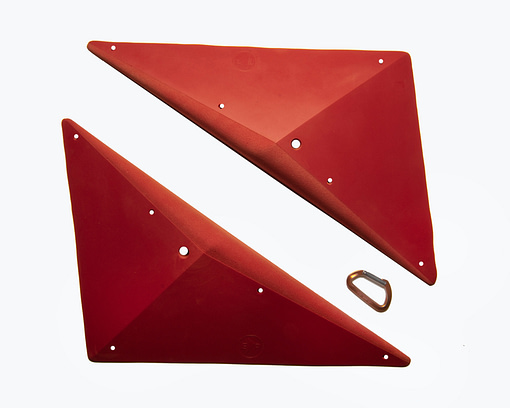 Top view of two 3XL Switchblade Edges climbing holds produced and sold by Ep Climbing Walls
