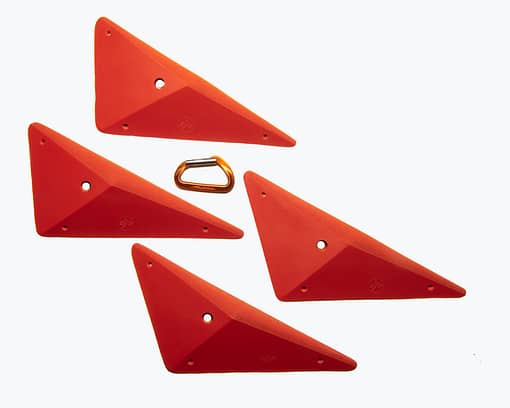 Top View of 4 Large Switchblade Edges climbing holds produced and sold by EP Climbing Walls