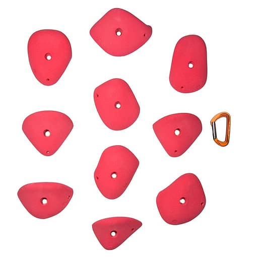 Top view of 10 Medium Flakes hand hold climbing holds produced and sold by EP Climbing Walls