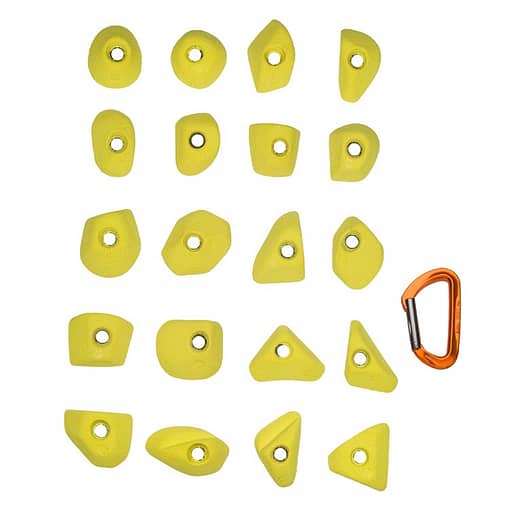 Top View of 20 XS Foot Chips foot holds produced and sold by EP Climbing Walls